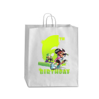 Splatoon Inkling 6th Birthday Green Splatter Portrait Queen Paper Bag - 16 X 6 X 19 1/4 | Artistshot