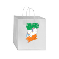 Distressed Irish Flag St Patricks Unicorn Tee Star Paper Bag - 13 X 7 X 13 | Artistshot