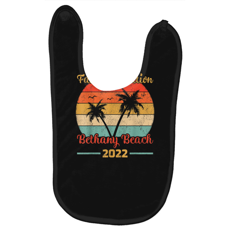 Vintage Style Family Vacation 2022 Delaware Bethany Beach Baby Bibs | Artistshot