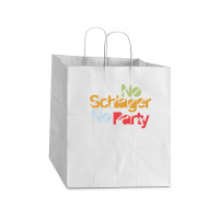 German Catchy Music Lover No Schlager No Party Musician Take Out Paper Bag - 14 X 10 X 15 1/2 | Artistshot