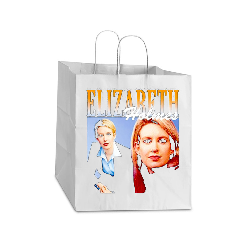 Elizabeth Holmes, Theranos Founder, Elizabeth Holmes And Theranos Foun Take Out Paper Bag - 14 X 10 X 15 1/2 | Artistshot