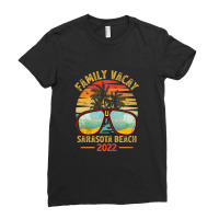 Vintage Style Family Vacation 2022 Florida Sarasota Beach Premium Ladies Fitted T-shirt | Artistshot