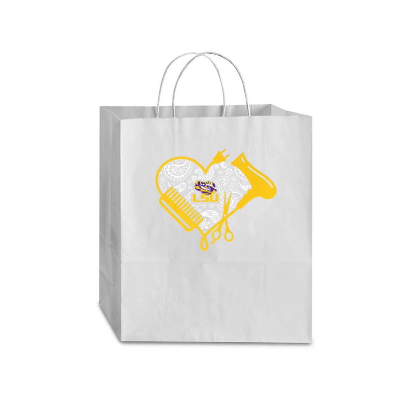 Lsu Tigers Hairstyle - Beautician Football Team Traveler Paper Bag -13 X 6 X 15 3/4 | Artistshot