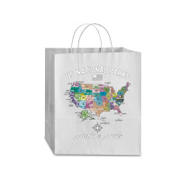 Us National Parks Map, National Park, Us National Parks Map Art, Us Na Traveler Paper Bag -13 X 6 X 15 3/4 | Artistshot