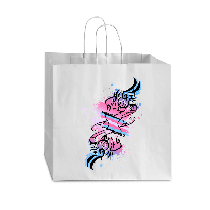 Harpy Design Trans Flag Classic Vogue Paper Bag - 16 X 6 X 12 | Artistshot