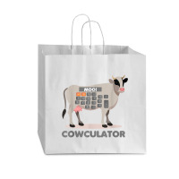 Algebra Math Calculator Funny Problem Solver Cow Moo Video Games Chara Vogue Paper Bag - 16 X 6 X 12 | Artistshot