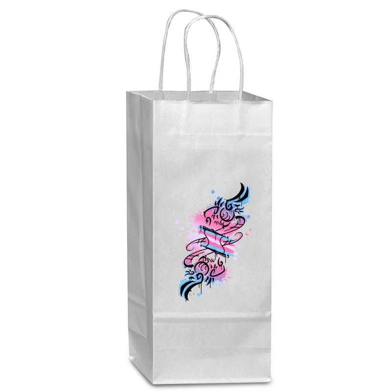 Harpy Design Trans Flag Classic Wine Paper Bag - 5 1/2 X 3 1/4 X 13 | Artistshot