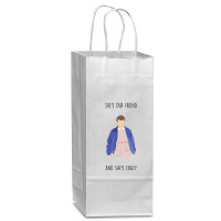 Women Men Jaeden Lieberher Call Me Wine Paper Bag - 5 1/2 X 3 1/4 X 13 | Artistshot