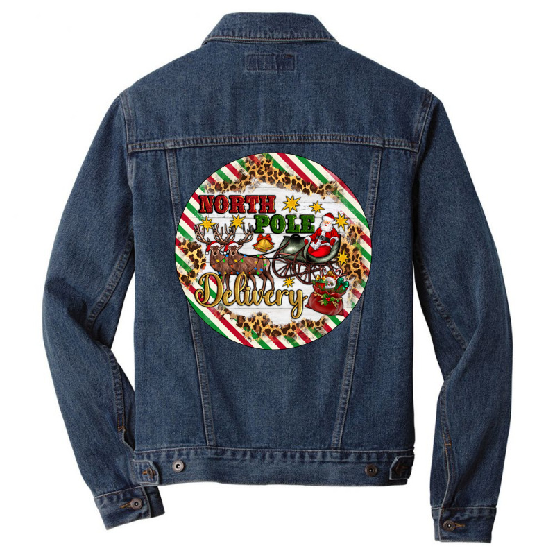 North Pole Delivery Men Denim Jacket by Christmas Ornament Shop | Artistshot