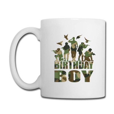 Birthday Boy American Camo Pattern Army Birthday Party Coffee Mug Designed By Lemonjack