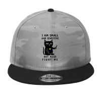 Lgbt Cat I Am Small And Sensitive But Also Fight Me Pride Camo Snapback | Artistshot