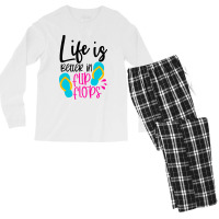 Life Is Better In Flip Flops Men's Long Sleeve Pajama Set | Artistshot