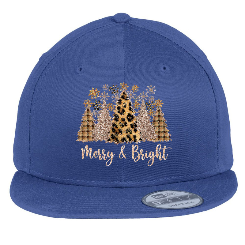 Leopard Print Christmas Merry And Bright Christmas T Shirt Flat Bill Snapback Cap by Denise_Riemenschneider | Artistshot