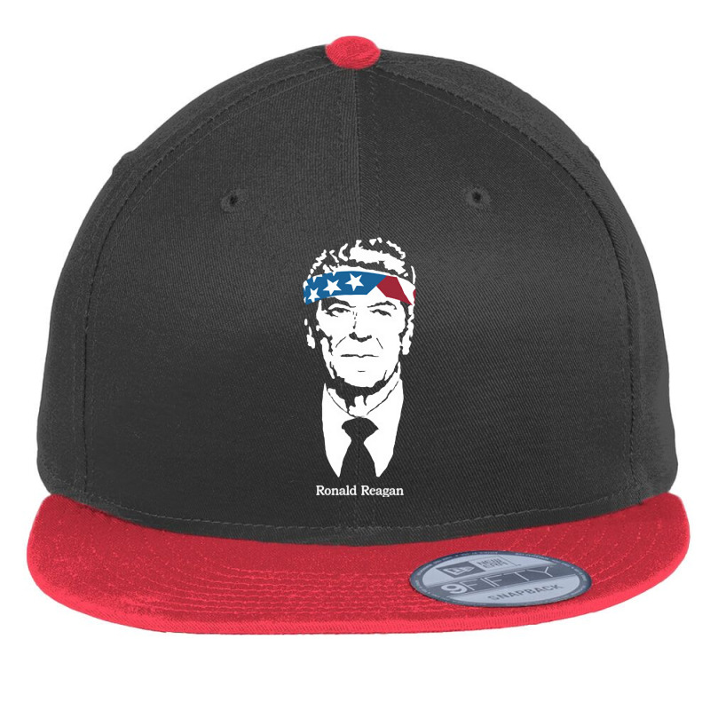 Ronald Reagan American Art Vintage Flat Bill Snapback Cap by ArtistJarrett | Artistshot