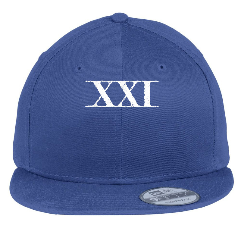 Roman Numeral 21 Xxi ~ With Lines T Shirt Flat Bill Snapback Cap by CrespinoEllawyn | Artistshot