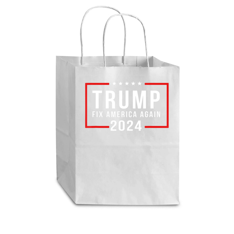 Trump 2024 Fix America Again Donald Trump 2024 Cub Paper Bag - 8 X 4 1/2 X 10 1/4 | Artistshot