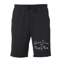 Peace Love Happy Hour Drink Fleece Short | Artistshot