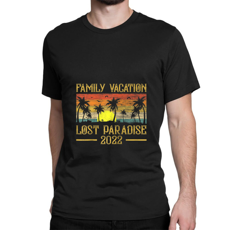 Vintage Sunset Family Vacation 2022 Lost Paradise Beach Raglan Basebal Classic T-shirt by Tiktify | Artistshot