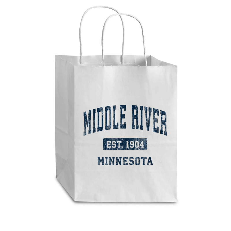 Middle River Minnesota Mn Vintage Athletic Sports Design Cub Paper Bag - 8 X 4 1/2 X 10 1/4 | Artistshot