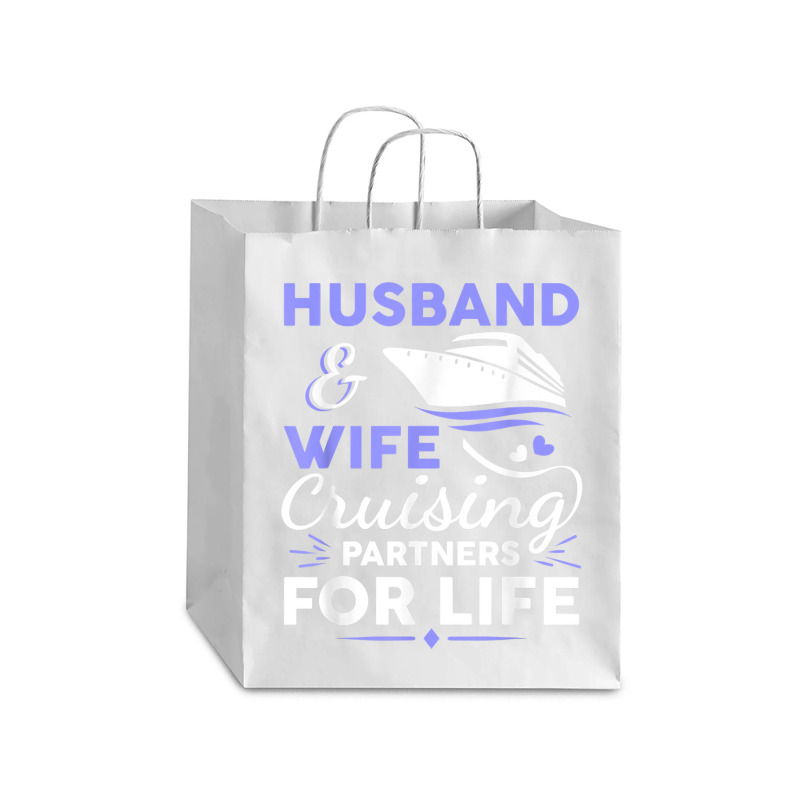 Funny Cruising Design For Husband Wife Couples Cruise Ship T Shirt Debie Paper Bag - 10 X 5 X 13 | Artistshot