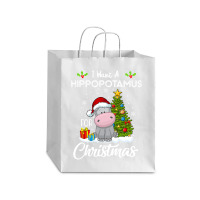 Hippopotamus I Want A Hippopotamus For Christmas Xmas Hippo 209 Hippo Debie Paper Bag - 10 X 5 X 13 | Artistshot