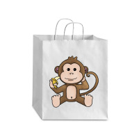 Cheeky Monkey Having A Banana Debie Paper Bag - 10 X 5 X 13 | Artistshot