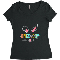 Oncology Nurse Bunny Ears Stethoscope Nursing Easter Day Women's Triblend Scoop T-shirt | Artistshot