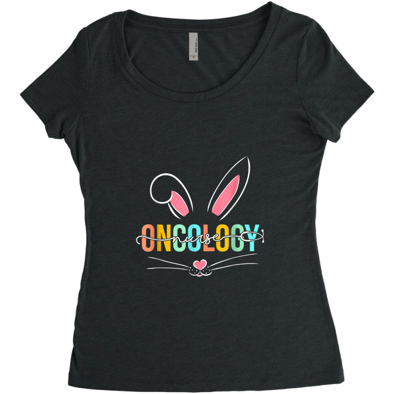 Oncology Nurse Bunny Ears Stethoscope Nursing Easter Day Women's Triblend Scoop T-shirt by YenNgoc | Artistshot