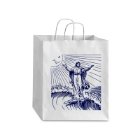 Surfing Jesus, Cool Surf Vintage, The Surfing Jesus, Surfing Jesus, Vi Debie Paper Bag - 10 X 5 X 13 | Artistshot