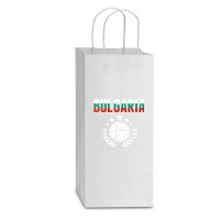 Bulgaria Basketball Fans Jersey Bulgarian Flag Sport Lovers T Shirt Double Wine Paper Bag - 6 1/2 X 3 1/2 X 12 3/8 | Artistshot