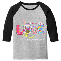 Oncology Nurse Funny Love Nursing Easter Stethoscope Bunny Youth 3/4 Sleeve | Artistshot