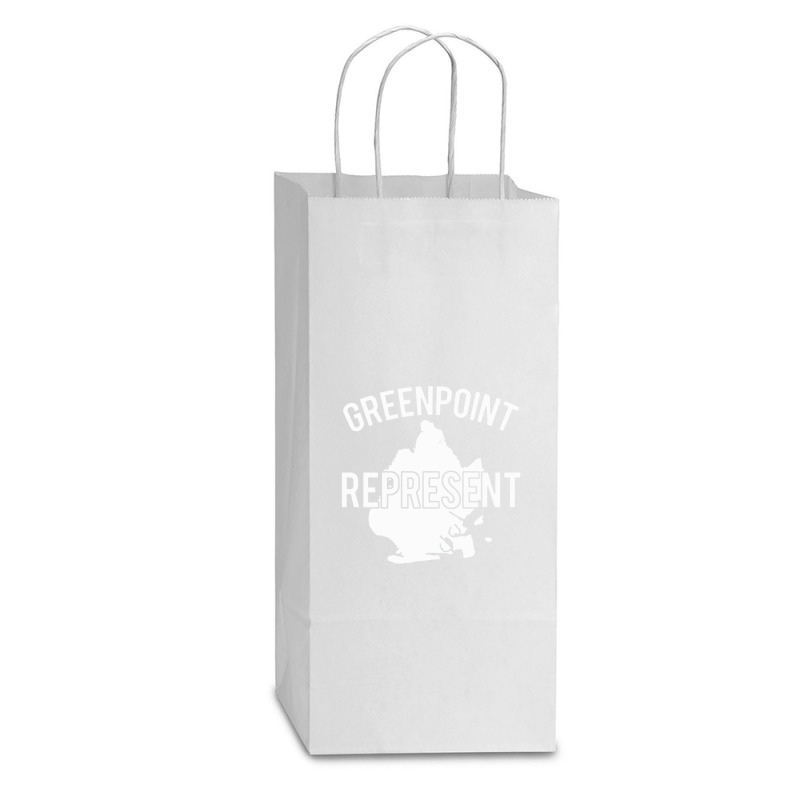 Green Point Rep   Brooklyn Double Wine Paper Bag - 6 1/2 X 3 1/2 X 12 3/8 | Artistshot