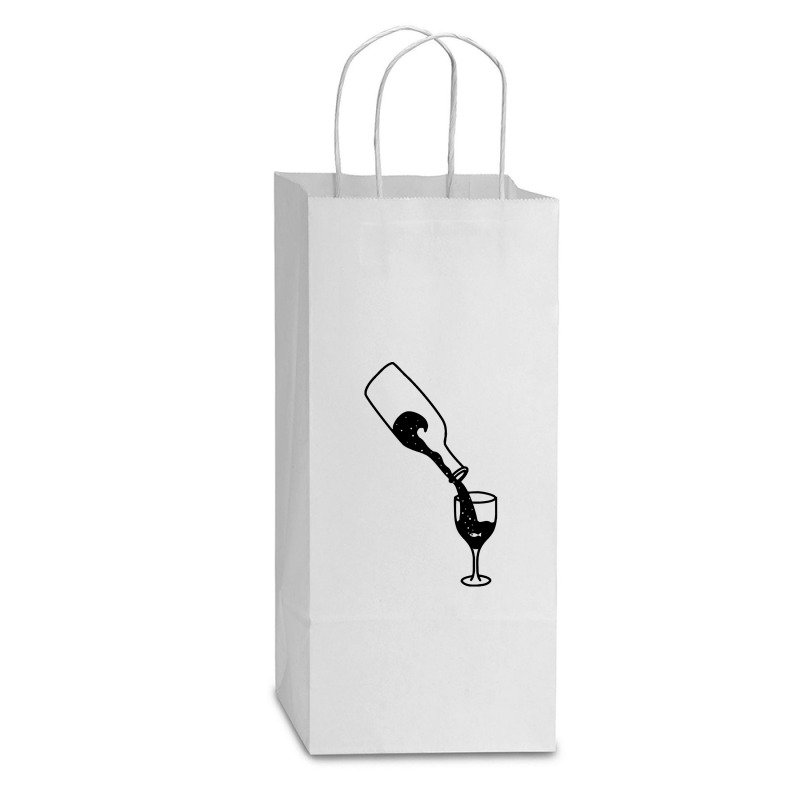 Wine Glass T  Shirt Wine Bottle Red Wine Fish Ocean Funny Gift T  Shir Double Wine Paper Bag - 6 1/2 X 3 1/2 X 12 3/8 | Artistshot