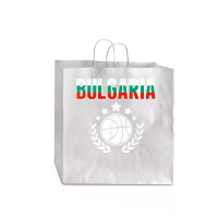 Bulgaria Basketball Fans Jersey Bulgarian Flag Sport Lovers T Shirt Jumbo Paper Bag - 18 X 7 X 18 3/4 | Artistshot