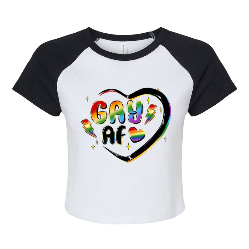 Gay Af Raglan Crop Top by MaliasSmallBusiness | Artistshot