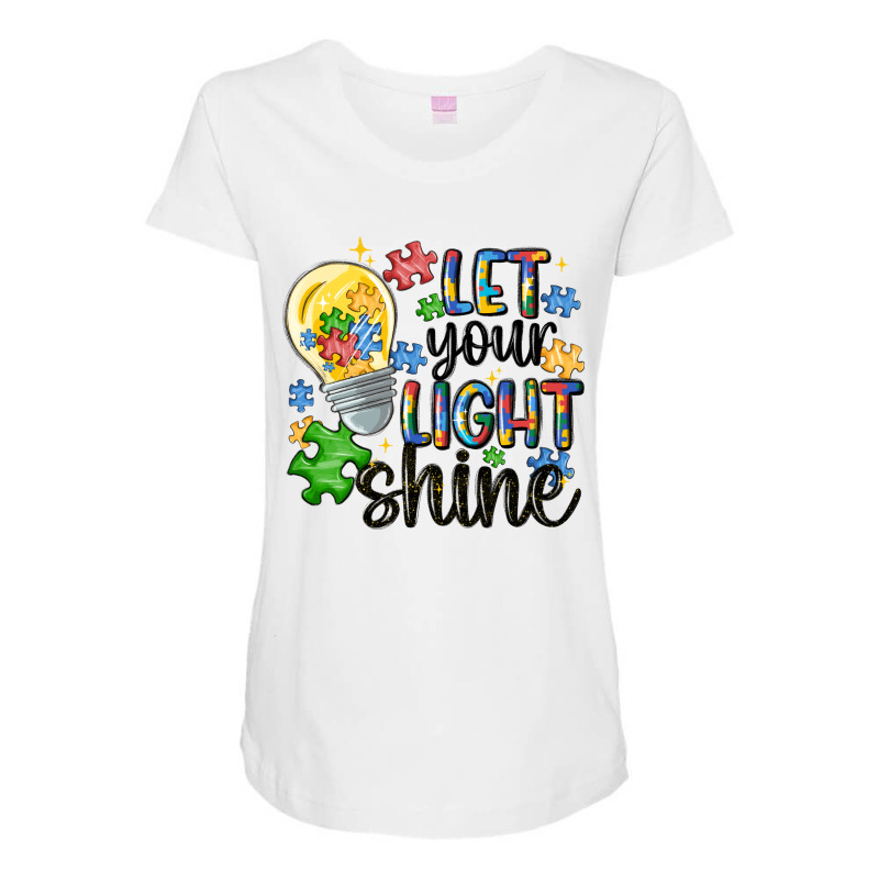 Let Your Light Shine Maternity Scoop Neck T-shirt by MaliasSmallBusiness | Artistshot