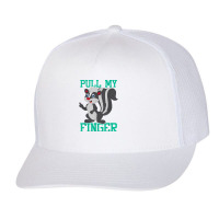 Pull My Finger   Skunk Lover Pet Owner Zookeeper Zoologist T Shirt Trucker Cap | Artistshot