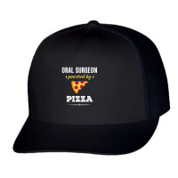 Oral Surgeon Powered By Pizza Funny Gift Trucker Cap | Artistshot