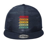 Johnson County, Nebraska, Rainbow Text Design T Shirt Camo Snapback | Artistshot