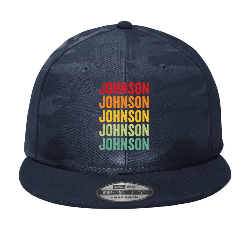 Johnson County, Nebraska, Rainbow Text Design T Shirt Camo Snapback by komulavcasante6 | Artistshot