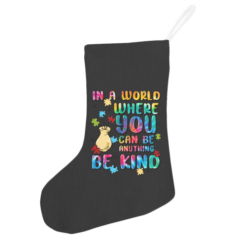 In A World Where You Can Be Anything Holiday Stocking | Artistshot