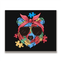 Autism Awareness Bear Metal Print Horizontal | Artistshot