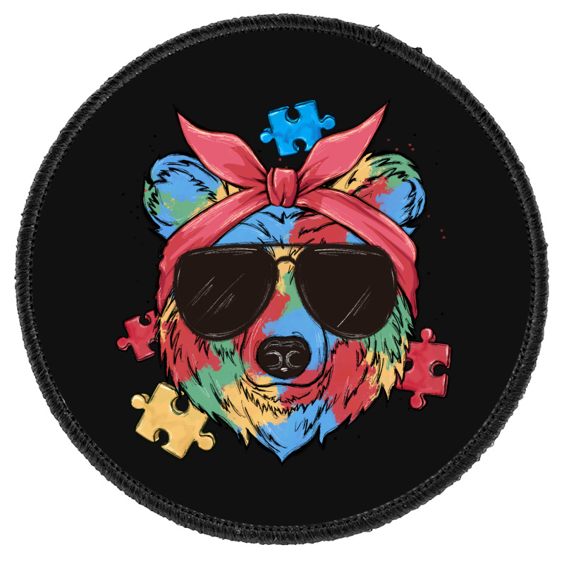 Autism Awareness Bear Round Patch | Artistshot