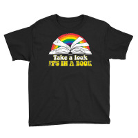 Love Reading Love Rainbows Gift Retro Rainbow T Shirt Youth Tee | Artistshot