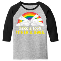 Love Reading Love Rainbows Gift Retro Rainbow T Shirt Youth 3/4 Sleeve | Artistshot