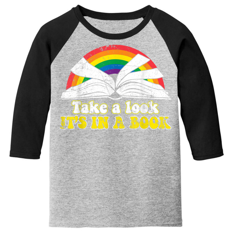 Love Reading Love Rainbows Gift Retro Rainbow T Shirt Youth 3/4 Sleeve by phuongvu | Artistshot