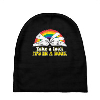 Love Reading Love Rainbows Gift Retro Rainbow T Shirt Baby Beanies | Artistshot