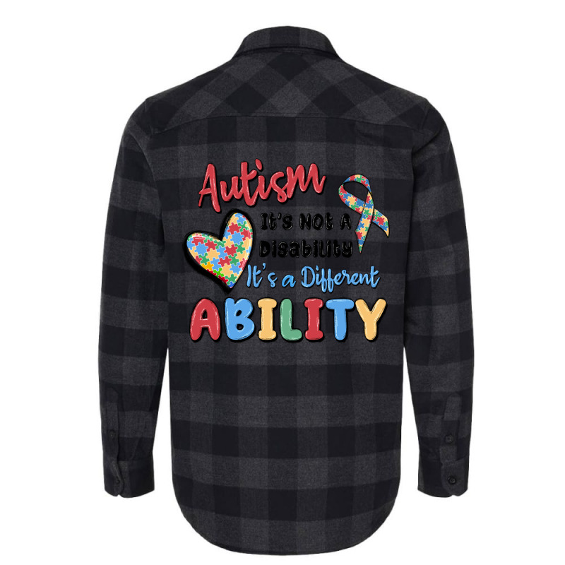 Autism It's Not A Disability It's A Different Abil Flannel Shirt | Artistshot