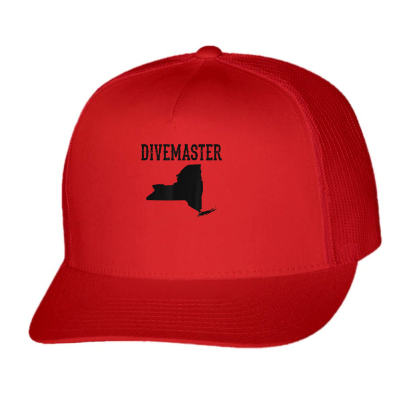 New York Divemaster Scuba Diving Instructor Dive Flag Style T Shirt Trucker Cap | Artistshot