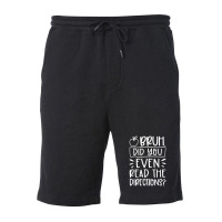 Bruh Did You Even Read The Directions Sarcastic Teacher Life Fleece Short | Artistshot